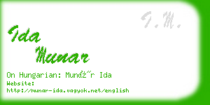 ida munar business card